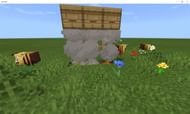 Minecraft bees collecting pollen (Image via Mojang)